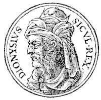 Dionysius I / Bron: Published by Guillaume Rouille (1518? 1589), Wikimedia Commons (Publiek domein)