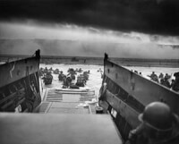 D-Day. start van de bevrijding / Bron: Robert F. Sargent, U.S. Coast Guard, Wikimedia Commons (Publiek domein)
