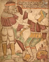 Baldr wordt gedood door Hödur / Bron: Jakob Sigursson, Wikimedia Commons (Publiek domein)