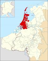 Graafschap Holland rond 1350 / Bron: Sir Iain, Wikimedia Commons (CC BY-SA-3.0)