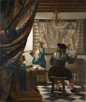 Galant tafereel van Johannes Vermeer getiteld 'Allegorie op de schilderkunst' / Bron: Johannes Vermeer, Wikimedia Commons (Publiek domein)