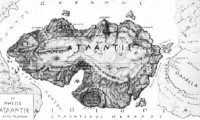Het mythische eiland Atlantis / Bron: Publiek domein, Wikimedia Commons (PD)