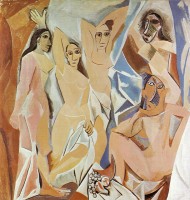 Les Demoiselles d'Avignon, Picasso (1907) / Bron: NichoDesign, Flickr (CC BY-SA-2.0)