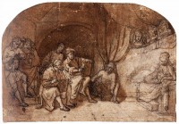 Tekenende leerlingen in Rembrandts atelier  / Bron: Rembrandt, Wikimedia Commons (Publiek domein)