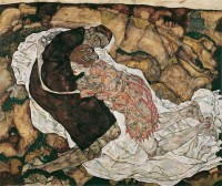 De dood en het meisje / Bron: Egon Schiele, Wikimedia Commons (Publiek domein)