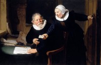 Jan Rijksen en Griet Jans / Bron: Rembrandt, Wikimedia Commons (Publiek domein)