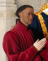 Etienne Chevalier als St. Etienne. 1450. paneel. Deutsches Museum, Berlin / Bron: Publiek domein, Wikimedia Commons (PD)