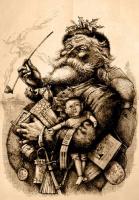 1881: een illustratie van Thomas Nast, naast Moore gaf hij gestalte aan de eerste "Santa'. / Bron: Thomas Nast, Wikimedia Commons (Publiek domein)