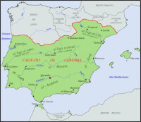 Het kalifaat van Cordoba rond de millenniumwissel / Bron: Espaa, Wikimedia Commons (CC BY-SA-3.0)