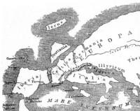 Europa zoals het er volgens Strabo uitzag / Bron: Fphilibert, Wikimedia Commons (Publiek domein)