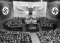 De Reichstagspeech gehouden op 30 januari 1939 / Bron: Bundesarchiv, Bild 183-B02607, Wikimedia Commons (CC BY-SA-3.0)