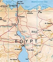 Gebied aan het Suez-kanaal waar de uitputtingsoorlog plaatsvond / Bron: CIA, Wikimedia Commons (Publiek domein)