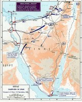 Anglo-Franse para landingen bij het Suezkanaal en de Israëlische verovering van de Sinaï / Bron: Publiek domein, Wikimedia Commons (PD)