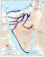 Verovering van de Sinaï op 7 en 8 juni 1967 / Bron: Publiek domein, Wikimedia Commons (PD)
