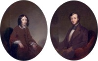 Portret van Elizabeth en Robert Browning, 1853. / Bron: Thomas Buchanan Read, Wikimedia Commons (Publiek domein)