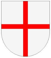 Het heraldische kruis van Sint Joris / Bron: Robert Prummel, Wikimedia Commons (CC BY-SA-3.0)