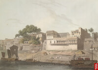 Een tekening van de stad Patna bij het bereiken van de negentiende eeuw / Bron: Thomas Daniell, Wikimedia Commons (Publiek domein)