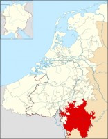 Gewest Luxemburg aan het einde van de hoge middeleeuwen / Bron: Sir Iain, Wikimedia Commons (CC BY-SA-3.0)