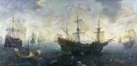De Spaanse oorlogsvloot Armada / Bron: Cornelis Claesz van Wieringen, Wikimedia Commons (Publiek domein)