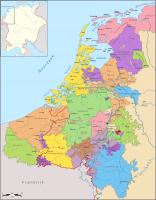 Het gebied van de Lage Landen aan het einde van de hoge middeleeuwen / Bron: Sir Iain, Wikimedia Commons (CC BY-SA-3.0)