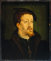 Keizer Karel V, de broer van Maria / Bron: Manner of Jan Cornelisz. Vermeyen (circa 1504–1559), Wikimedia Commons (Publiek domein)