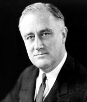 Eleanors man en president van de VS; Franklin D. Roosevelt / Bron: Elias Goldensky (1868-1943), Wikimedia Commons (Publiek domein)