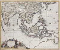 Het Aziatisch handelsgebied / Bron: Nicolaes Visscher II, Wikimedia Commons (Publiek domein)