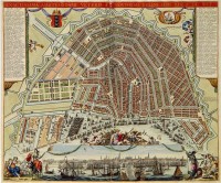 Kaart grachtengordel Amsterdam (1688) / Bron: Frederik de Wit, Wikimedia Commons (Publiek domein)