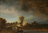 Landschap met stenen brug (circa 1638) / Bron: Rembrandt, Wikimedia Commons (Publiek domein)