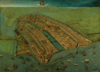 Kaart van Amsterdam, 1538 / Bron: Cornelis Anthonisz., Wikimedia Commons (Publiek domein)