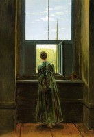 Frau im Fenster / Bron: Caspar David Friedrich, Wikimedia Commons (Publiek domein)