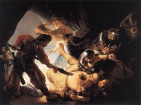 De gevangenneming en de blindmaking van Simson / Bron: Rembrandt, Wikimedia Commons (Publiek domein)