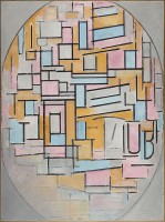 Compositie in ovaal met kleurvlakken 2 / Bron: Piet Mondrian, Wikimedia Commons (Publiek domein)