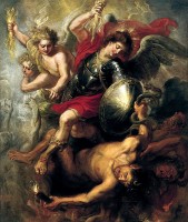 De aartsengel Michaël verjaagt Lucifer en de Luciferisten uit de hemel, Rubens (1632) / Bron: Peter Paul Rubens, Wikimedia Commons (Publiek domein)