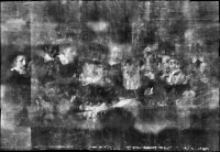Röntgenfoto De staalmeesters / Bron: Rembrandt, Wikimedia Commons (Publiek domein)