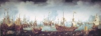 Zeeslag bij Gibraltar, Van Wieringen (1622) / Bron: Cornelis Claesz van Wieringen, Wikimedia Commons (Publiek domein)
