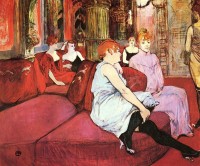 In de salon van de rue des Moulins, 1894 / Bron: Henri de Toulouse-Lautrec, Wikimedia Commons (Publiek domein)