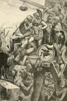 De plundering van Rome door Geiserik in 455. Rome werd al eens geplunderd door de Visigoten in 410.  / Bron: History Maps, Flickr (CC BY-2.0)