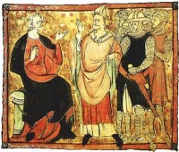 Moord Thomas Becket / Bron: Onbekend, Wikimedia Commons (Publiek domein)