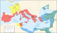 Het Romeinse rijk in de tijd van Ceasar / Bron: Historicair, Wikimedia Commons (CC BY-SA-3.0)