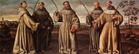 De martelaren van Marrakesh - Licinio 1524 (franciscaanse broeders) / Bron: Bernardino Licinio, Wikimedia Commons (Publiek domein)