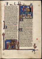 Pagina Arthurroman 13de eeuw / Bron: Beinecke Rare Book & Manuscript Library, Wikimedia Commons (Publiek domein)