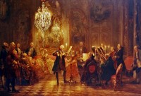 Adolph Menzel - 'Fluitconcert van Frederik de Grote in Sanssouci'. 1850/52 / Bron: Adolph Menzel, Wikimedia Commons (Publiek domein)