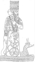  Marduk met zijn huisdraakje / Bron: Publiek domein, Wikimedia Commons (PD)
