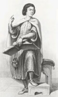 Meester Abelard aan het werk / Bron: Onbekend, Wikimedia Commons (Publiek domein)