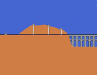 Een schematische weergave van een aquaduct met arcaden / Bron: Publiek domein, Wikimedia Commons (PD)